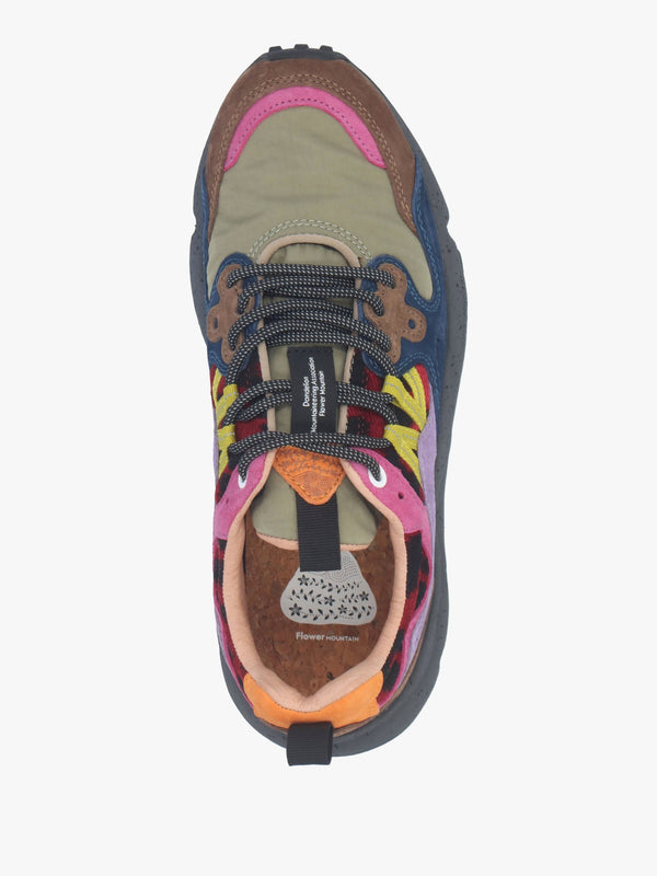 Women's Yamano 3 Anthracite Dark Green Violet Suede Trainers