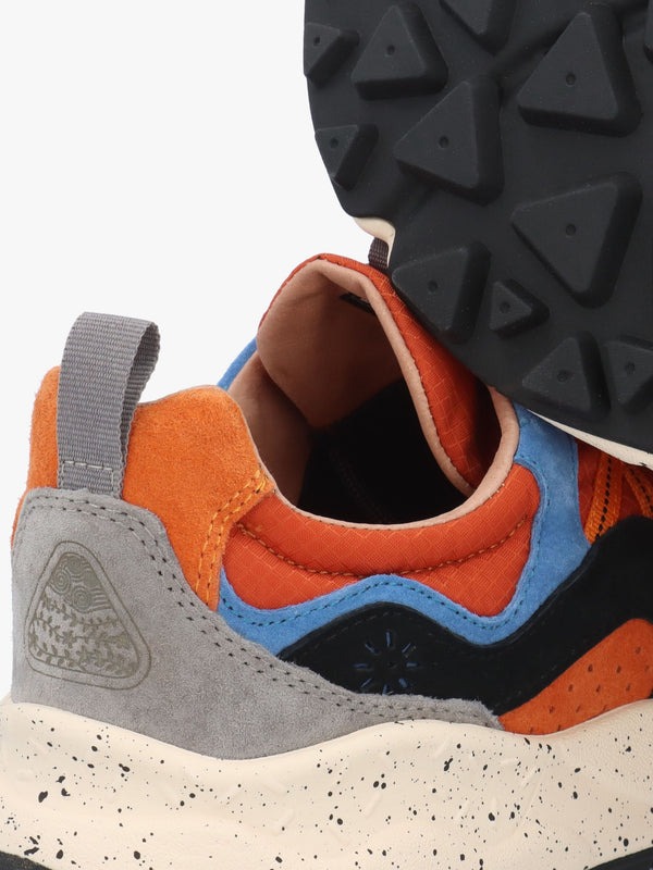 Men’s Yamano 3 Warm Coral Deep Blue Black Suede Trainers