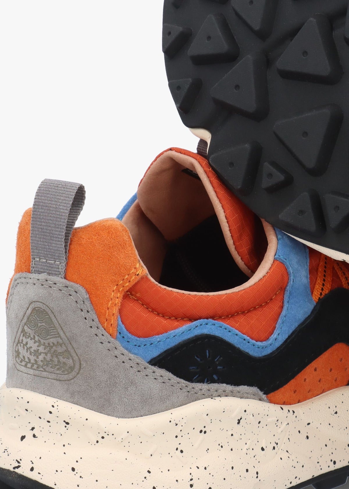 Men’s Yamano 3 Warm Coral Deep Blue Black Suede Trainers