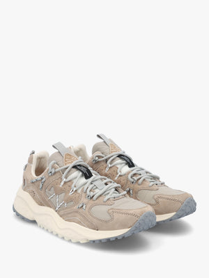 Men’s Yamabushi Uni Grey Beige Suede & Nylon Trainers