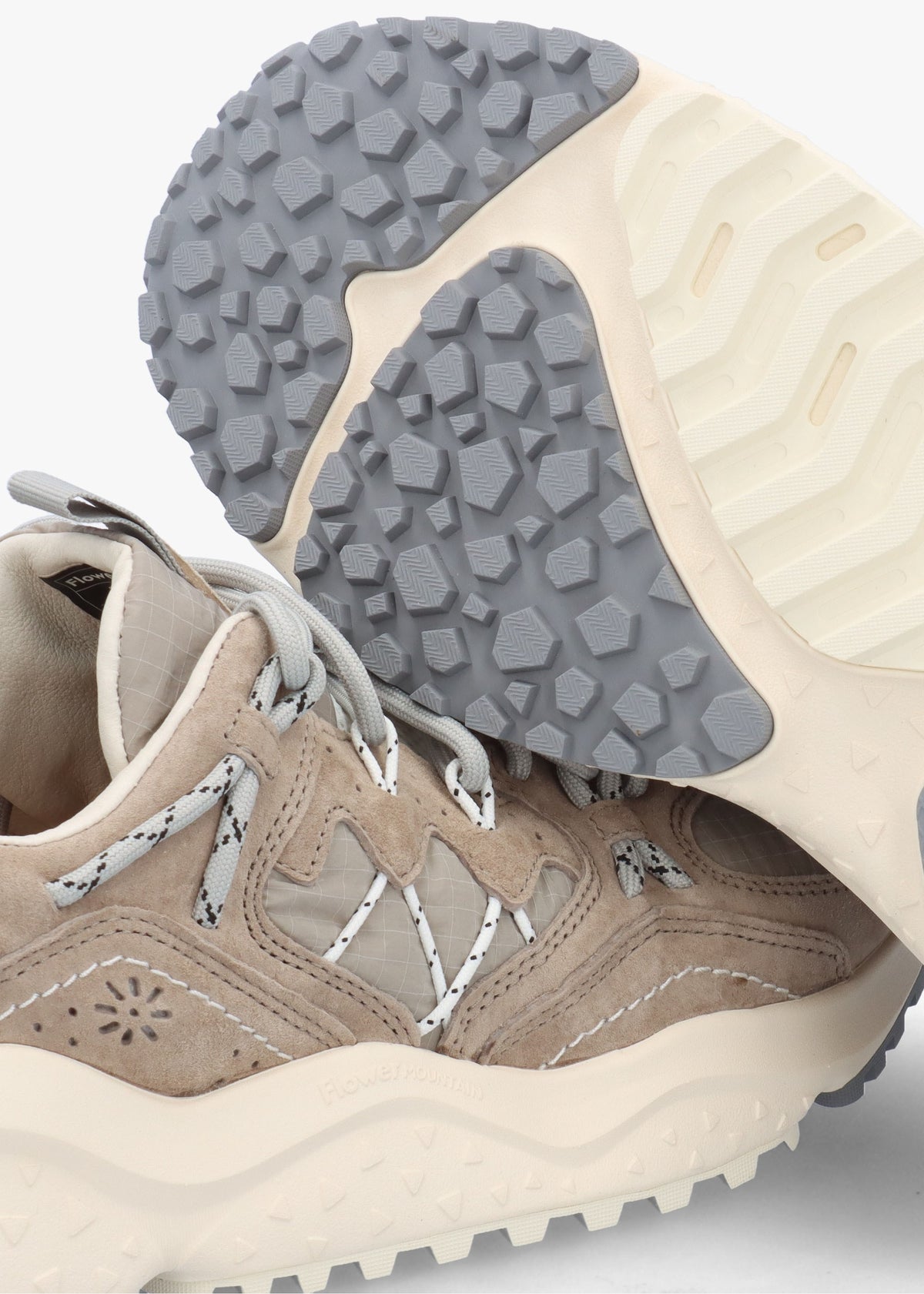 Men’s Yamabushi Uni Grey Beige Suede & Nylon Trainers
