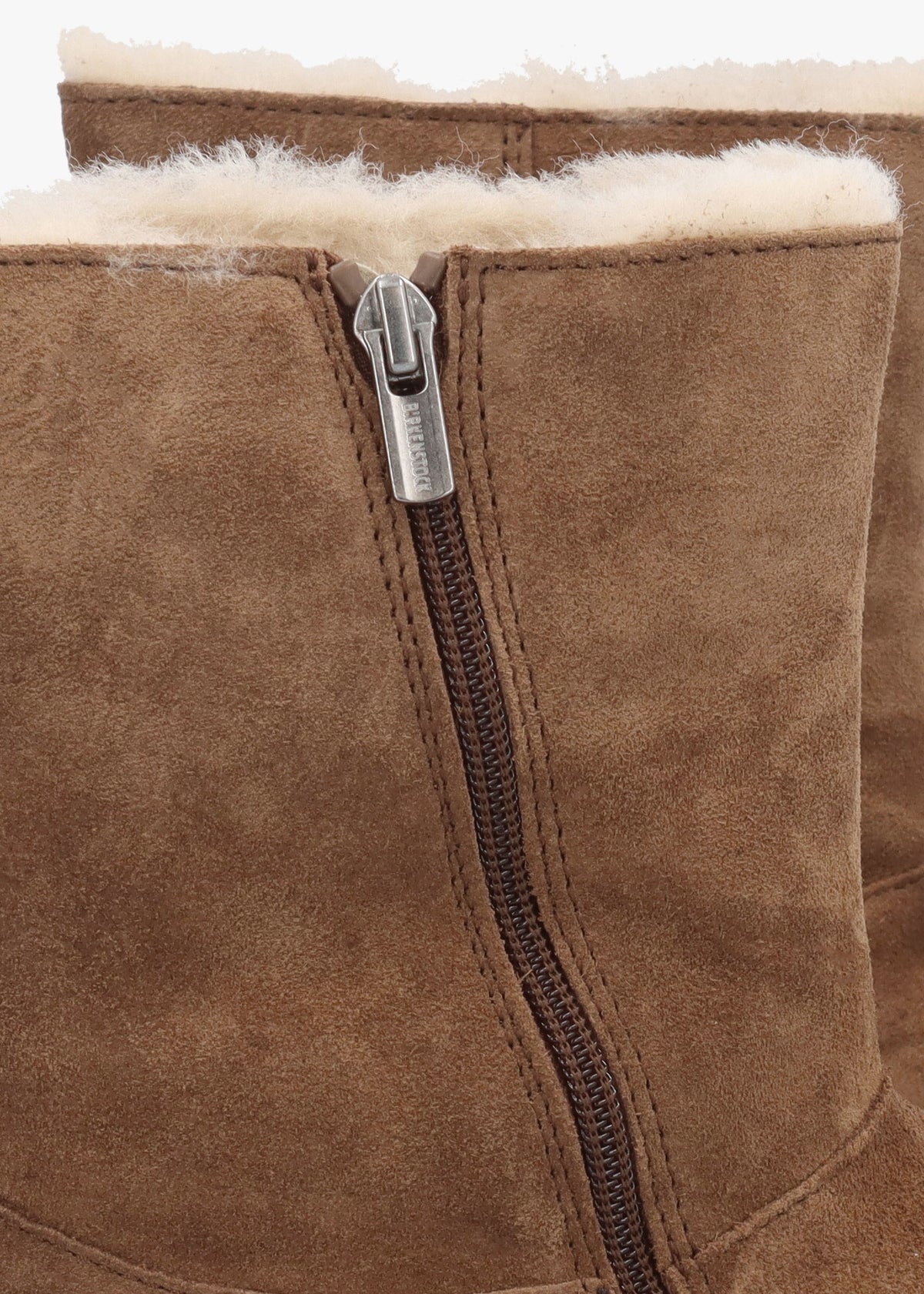 Uppsala Zip Shearling Dark Tea Suede Ankle Boots