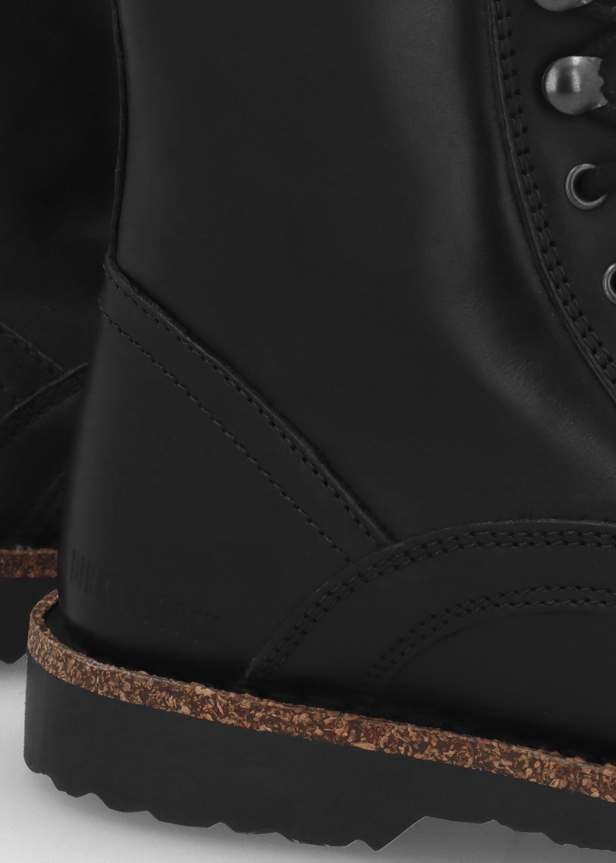 Bryson Natural Leather Black Lace Up Ankle Boots