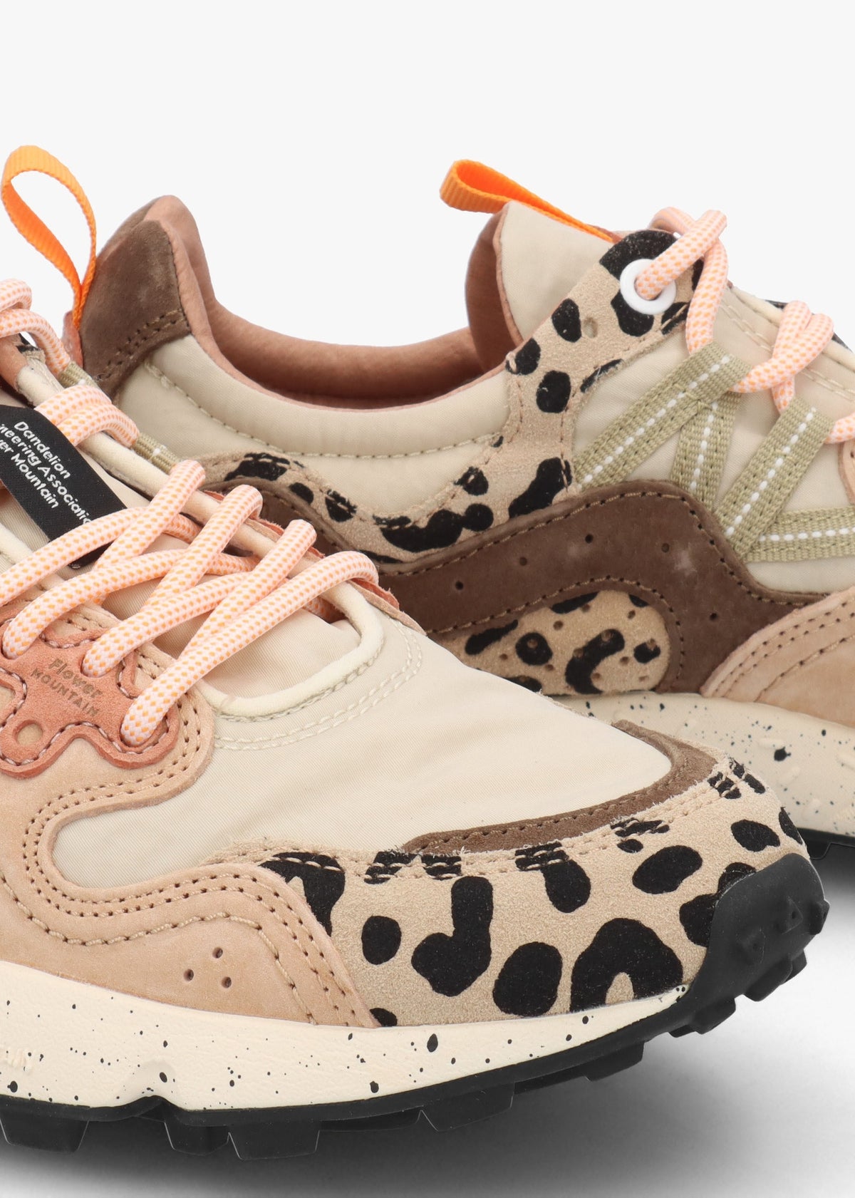 Women's Yamano 3 Beige Milk Light Brown Leopard Suede Trainers