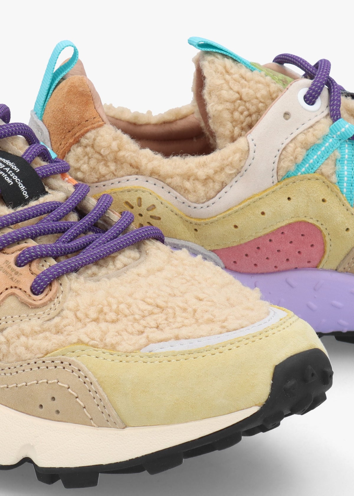 Women's Yamano 3 Beige Multi Teddy Suede Trainers