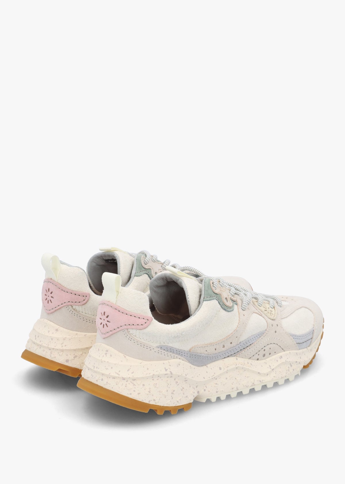 Women's Wave White Hairy Velour Suede Trainers