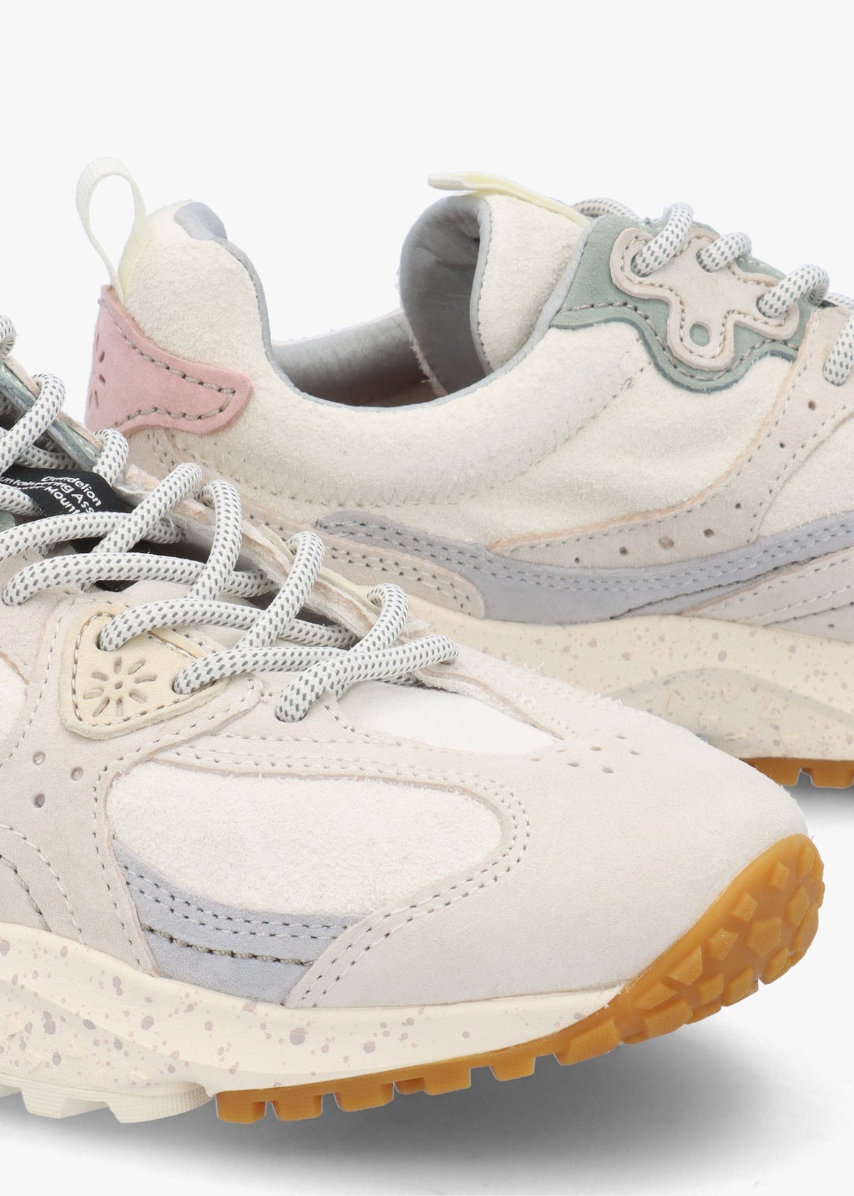 Women's Wave White Hairy Velour Suede Trainers