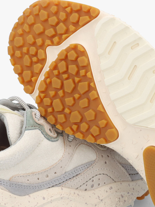 Women's Wave White Hairy Velour Suede Trainers