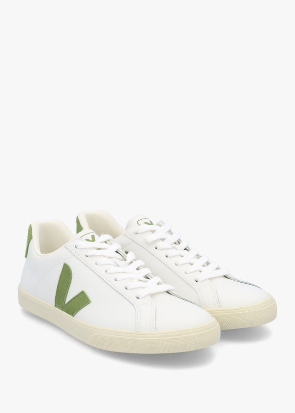 Women's Esplar Logo Extra White Kiwi Leather Trainers