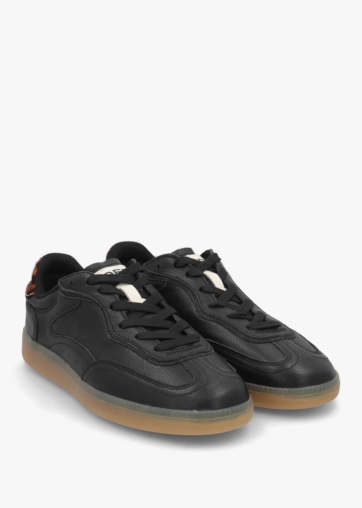 Women’s Alley Black Leather Trainers