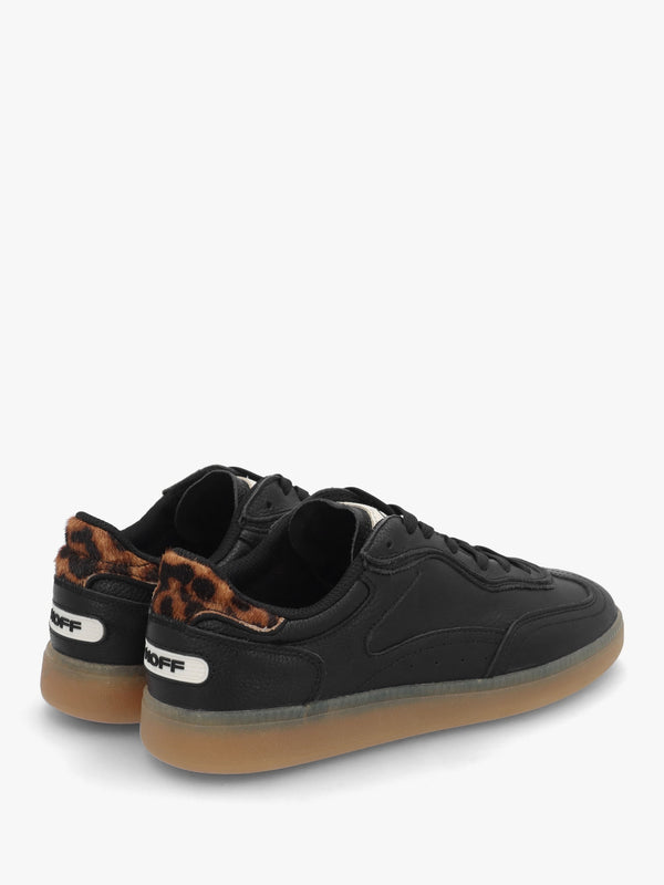 Women’s Alley Black Leather Trainers