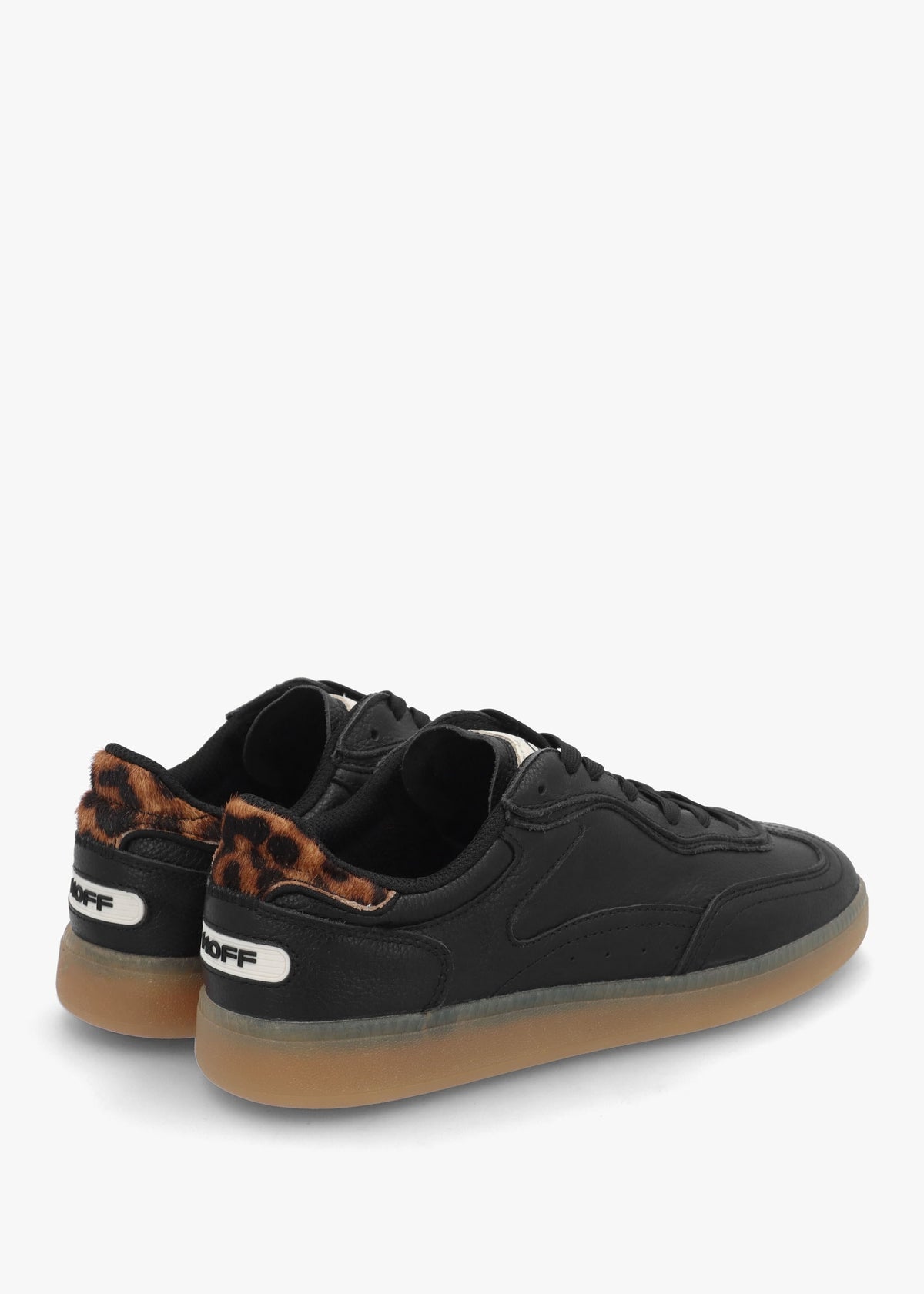 Women’s Alley Black Leather Trainers