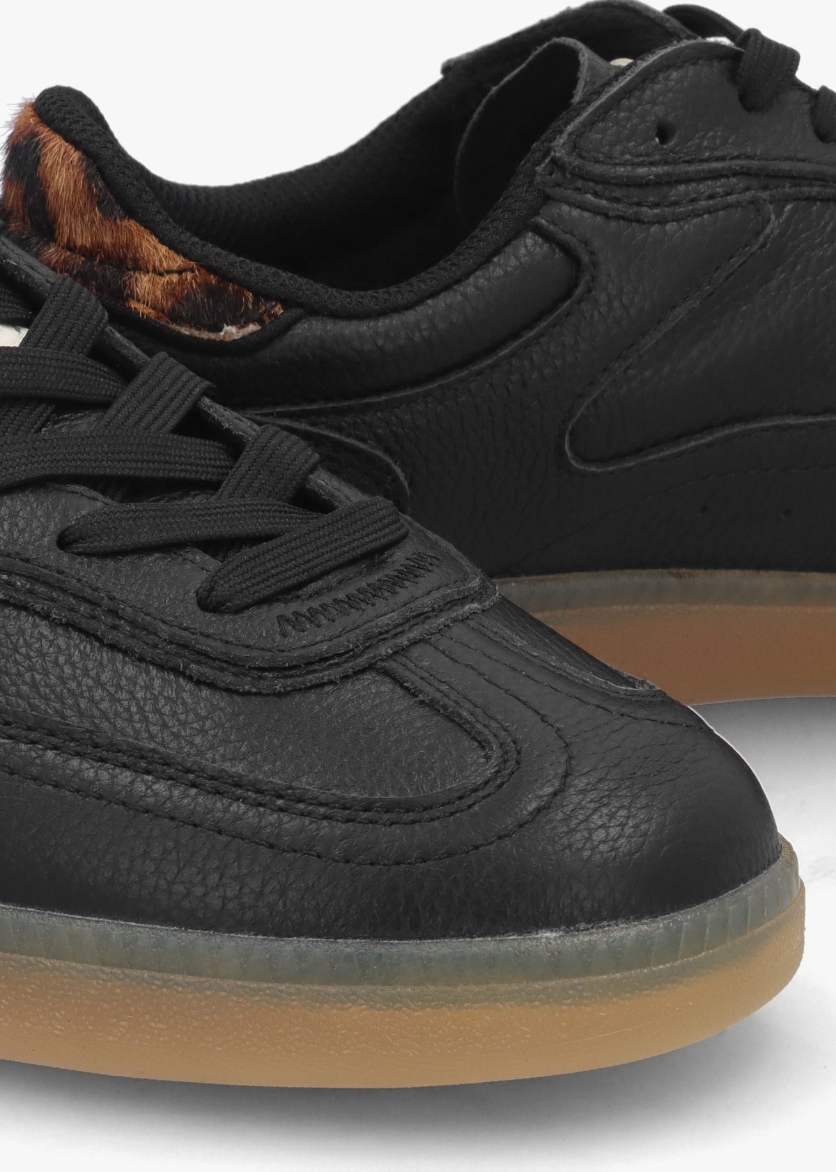 Women’s Alley Black Leather Trainers