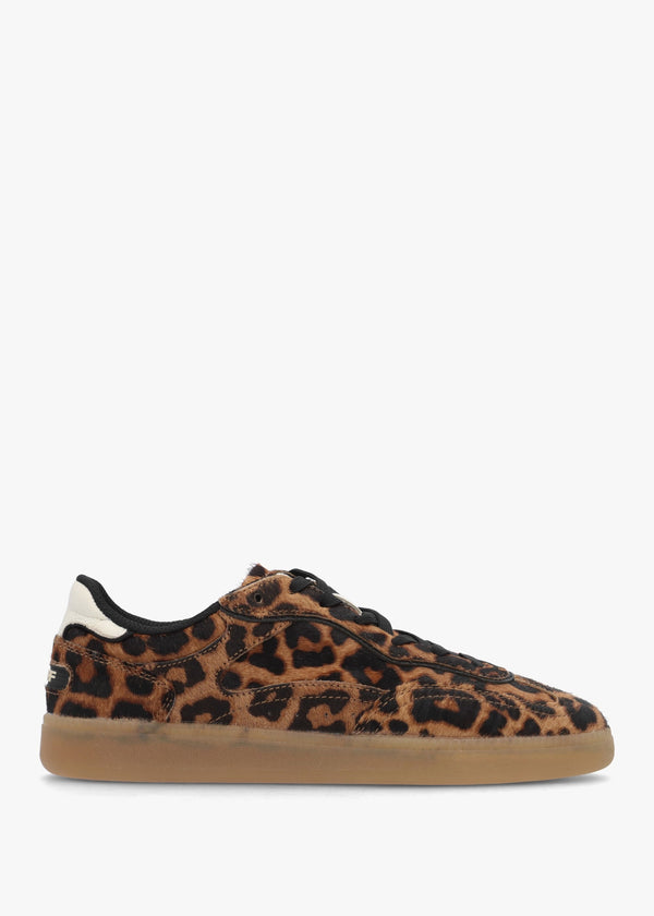 Women’s Alley Leopard Pony Hair Leather Trainers