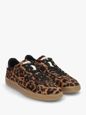 Women’s Alley Leopard Pony Hair Leather Trainers