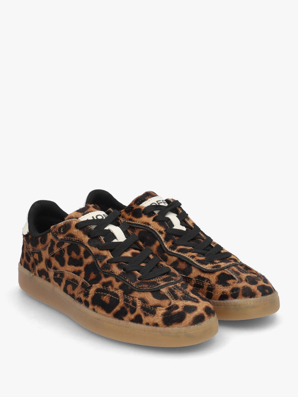 Women’s Alley Leopard Pony Hair Leather Trainers