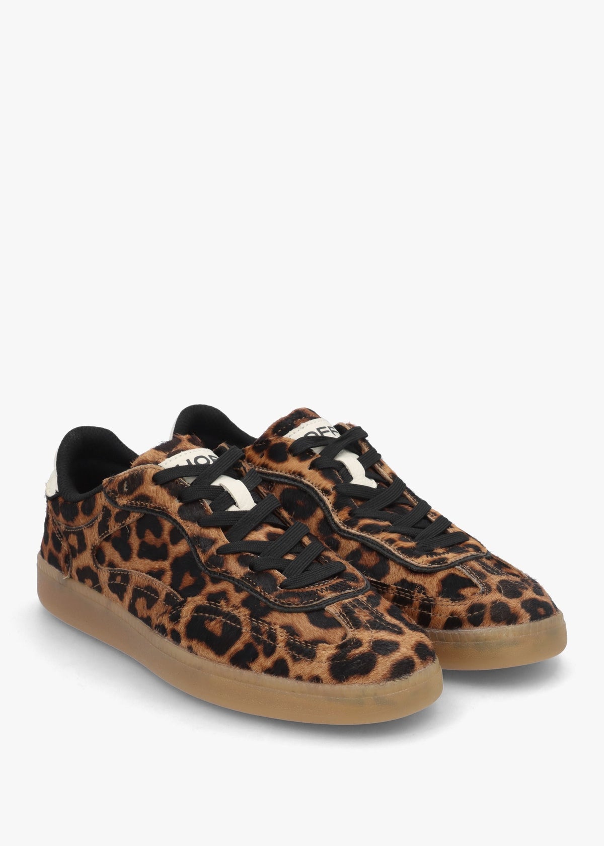 Women’s Alley Leopard Pony Hair Leather Trainers