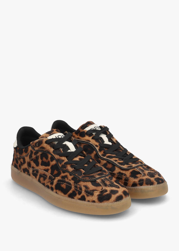 Women’s Alley Leopard Pony Hair Leather Trainers