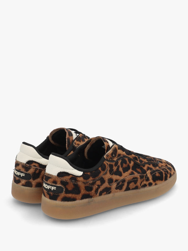 Women’s Alley Leopard Pony Hair Leather Trainers
