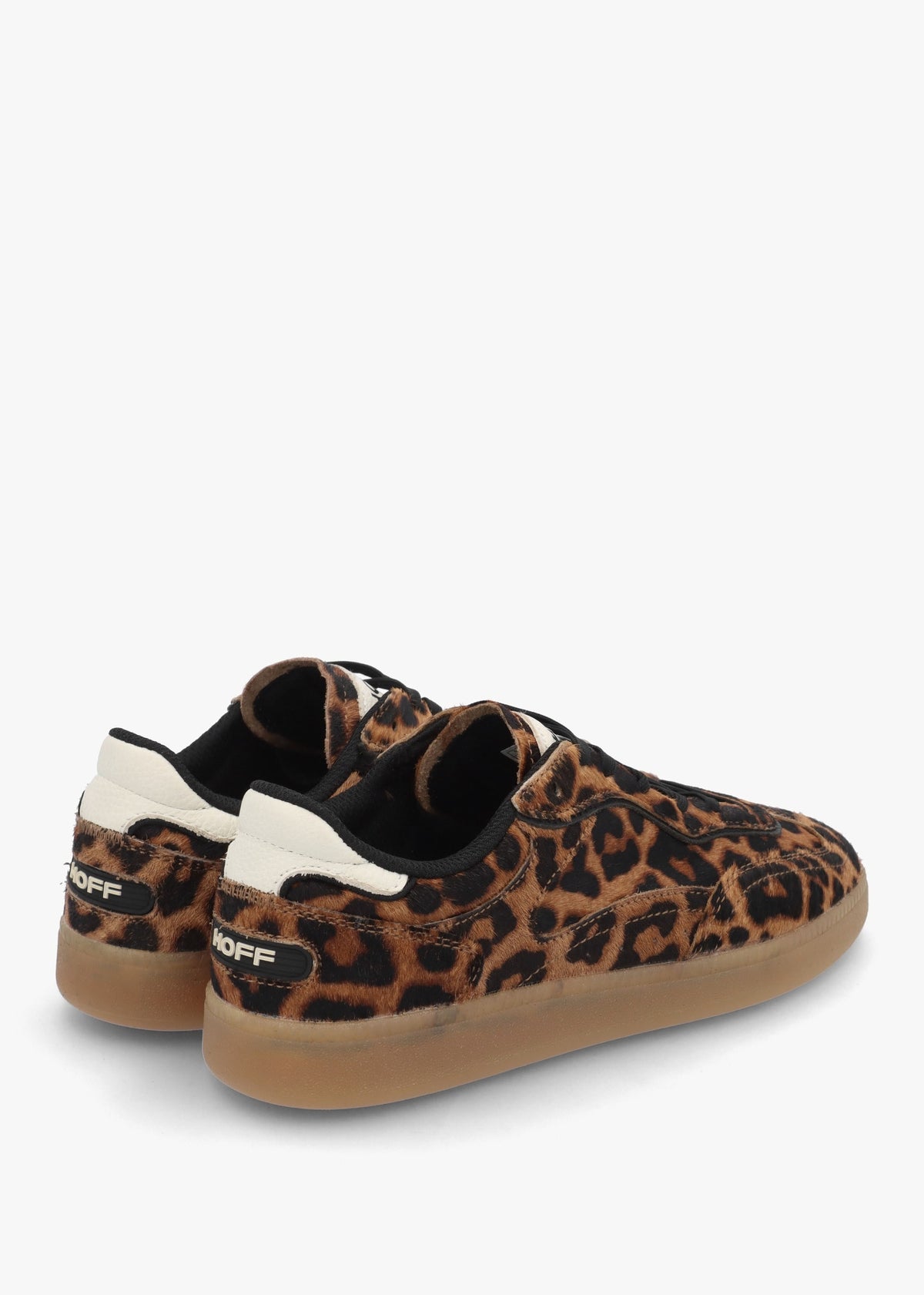 Women’s Alley Leopard Pony Hair Leather Trainers