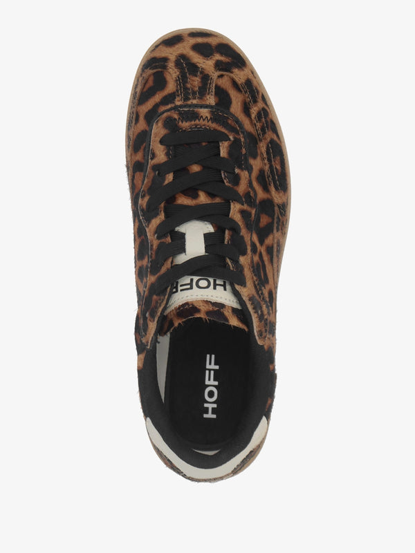 Women’s Alley Leopard Pony Hair Leather Trainers