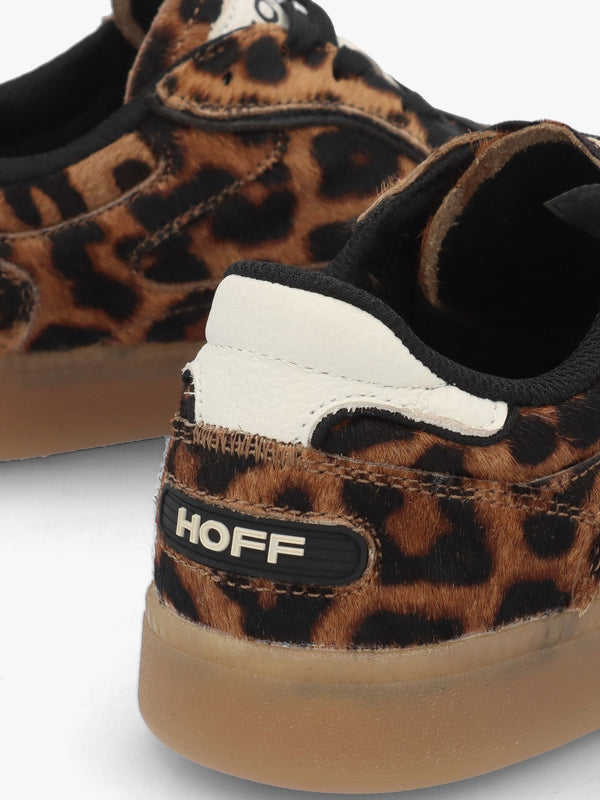 Women’s Alley Leopard Pony Hair Leather Trainers
