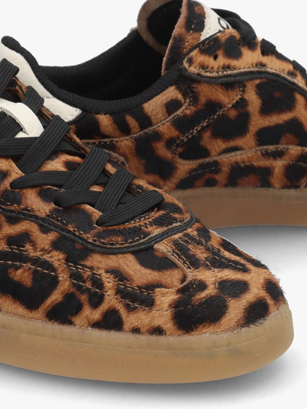 Women’s Alley Leopard Pony Hair Leather Trainers