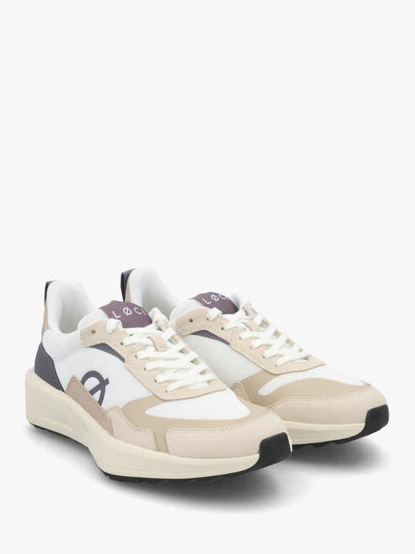 Unisex FLØ White Grey Beige Trainers