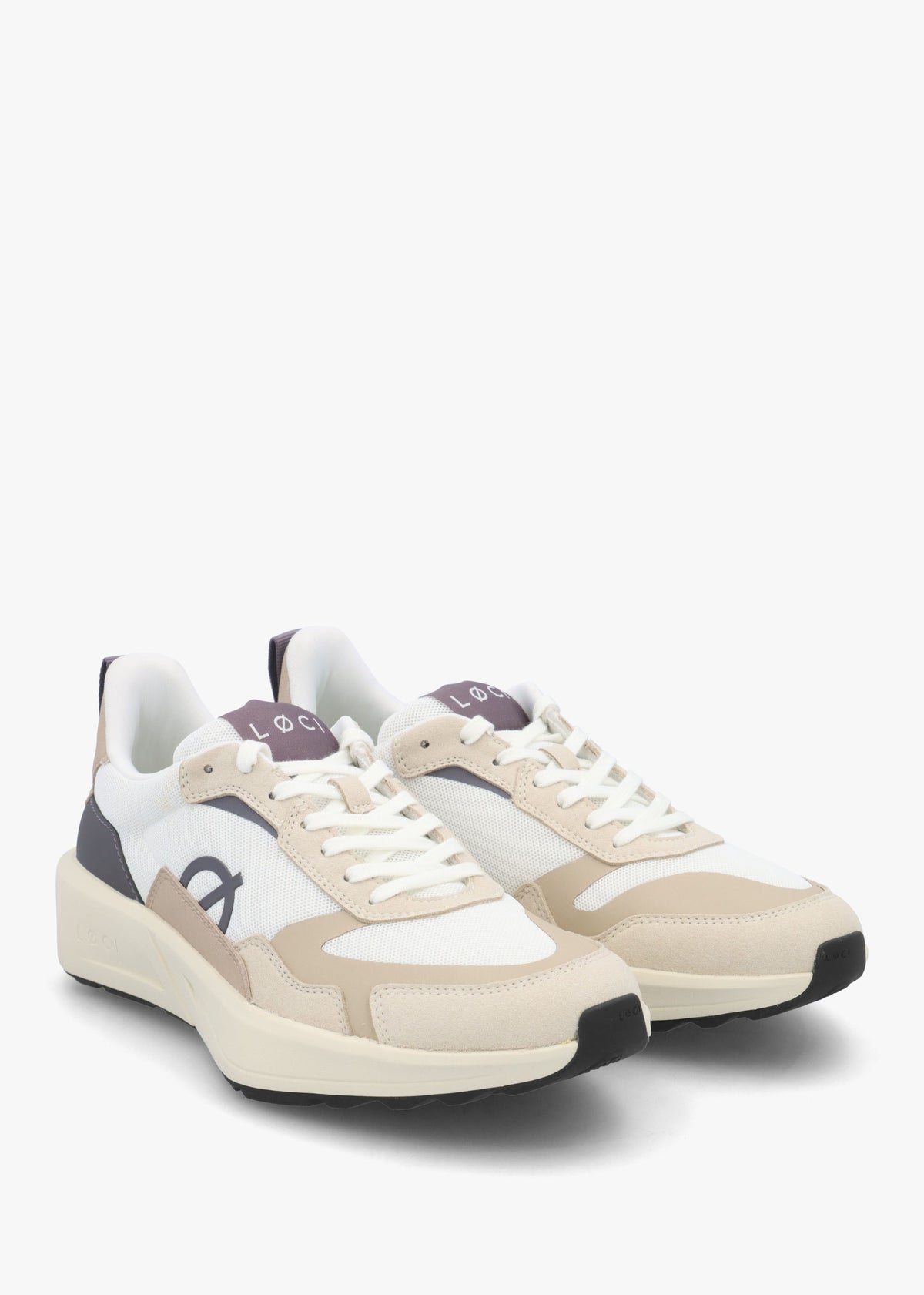 Unisex FLØ White Grey Beige Trainers