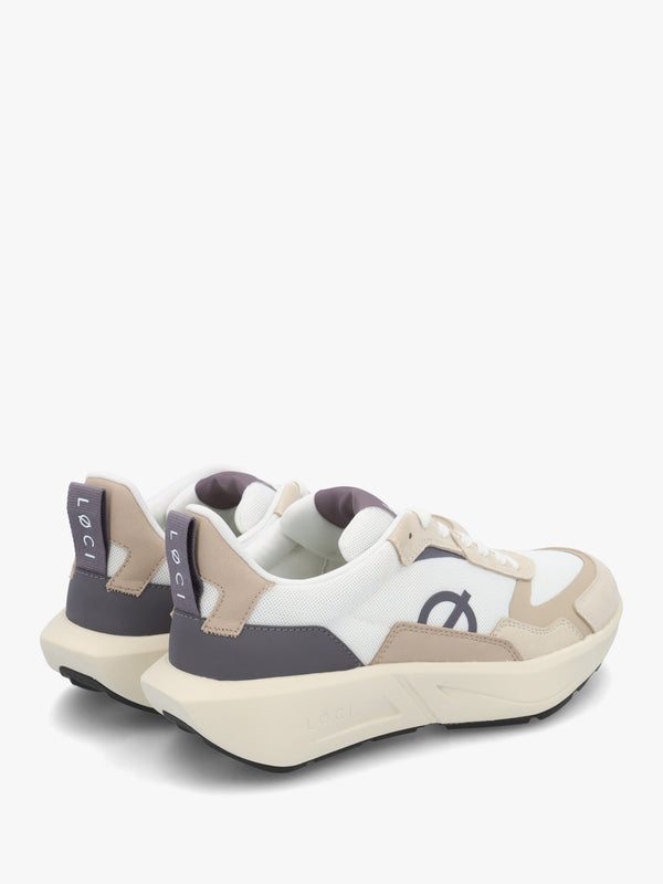 Unisex FLØ White Grey Beige Trainers