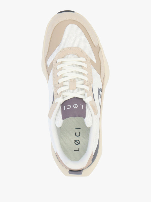Unisex FLØ White Grey Beige Trainers