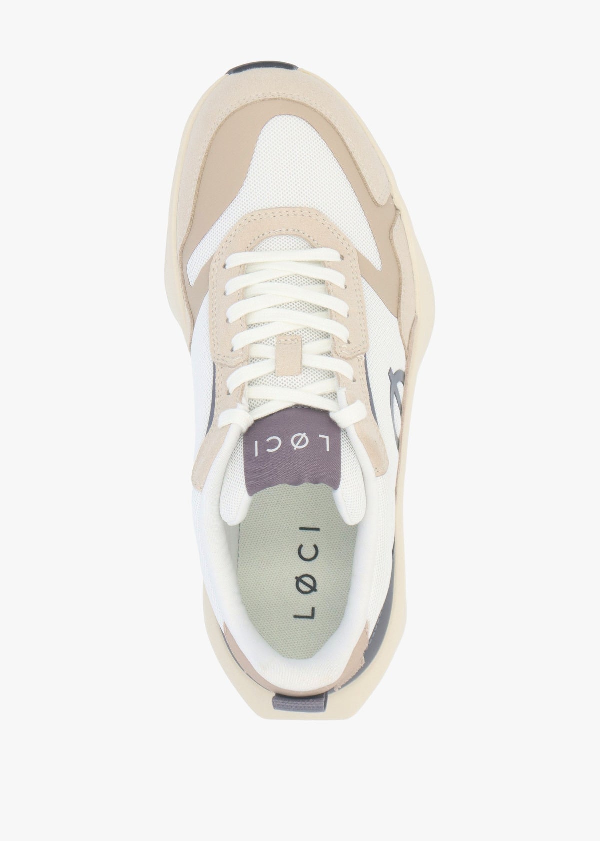 Unisex FLØ White Grey Beige Trainers