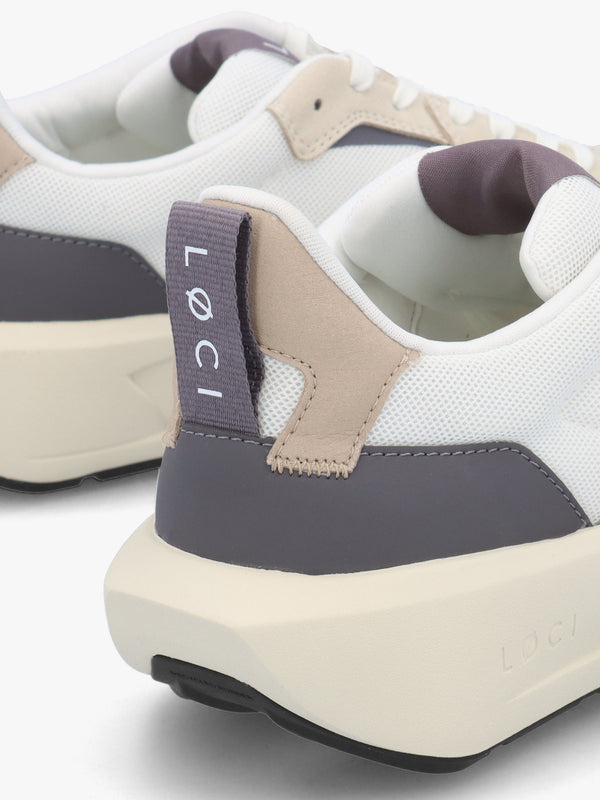 Unisex FLØ White Grey Beige Trainers