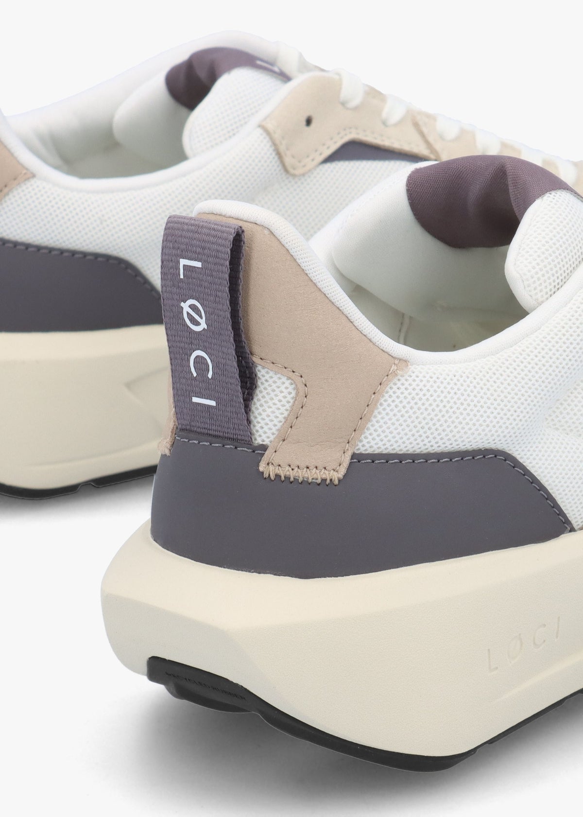 Unisex FLØ White Grey Beige Trainers