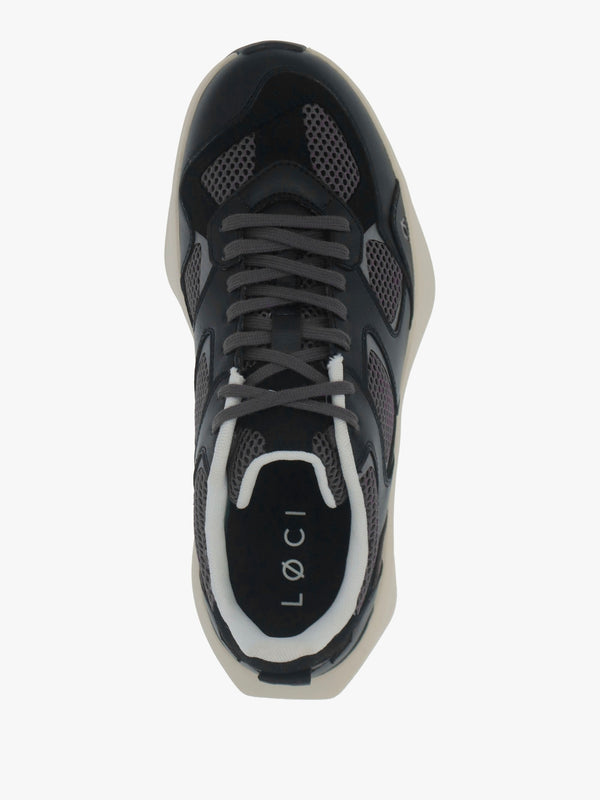 Unisex VØLT Black Dark Grey Trainers