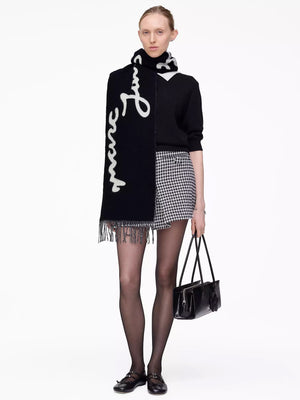 Marc Is Joy Black Wool Scarf