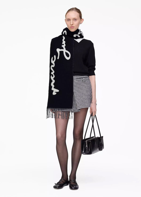 Marc Is Joy Black Wool Scarf