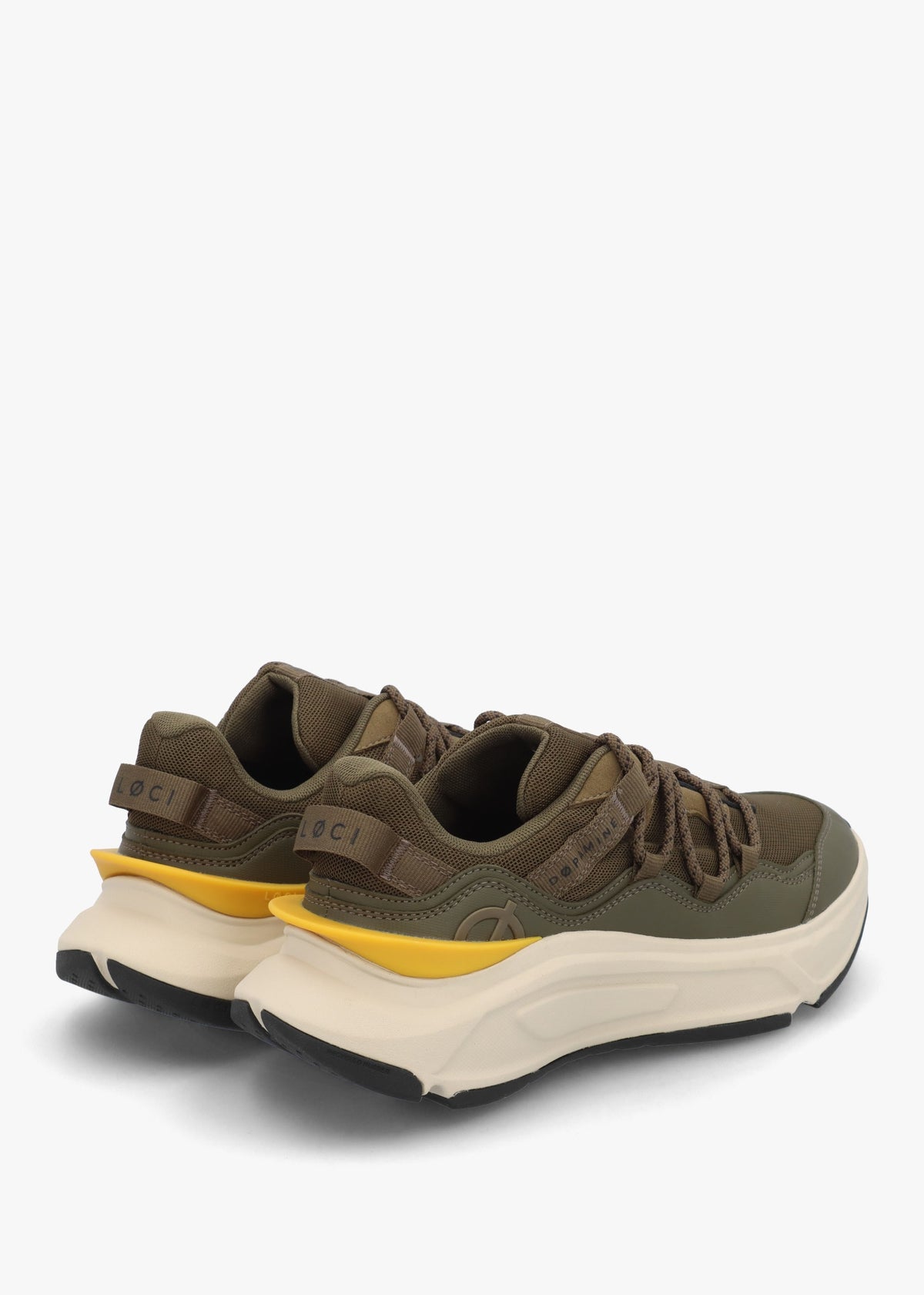 Limited Edition Unisex DØPAMINE Olive & Yellow Trainers