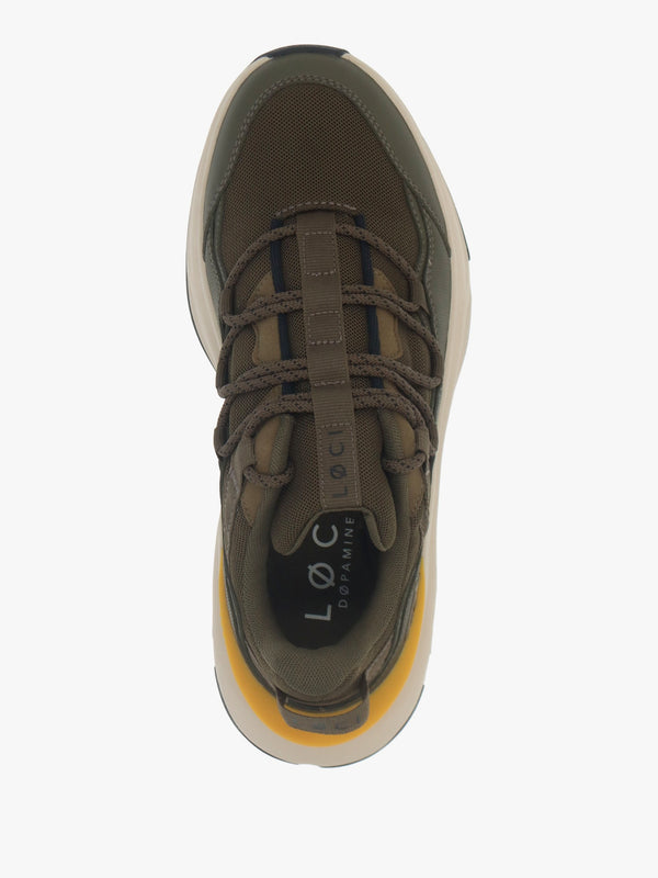 Limited Edition Unisex DØPAMINE Olive & Yellow Trainers