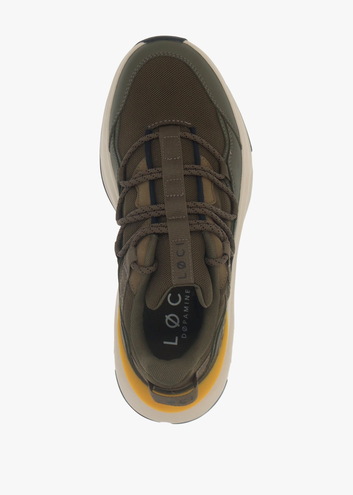 Limited Edition Unisex DØPAMINE Olive & Yellow Trainers