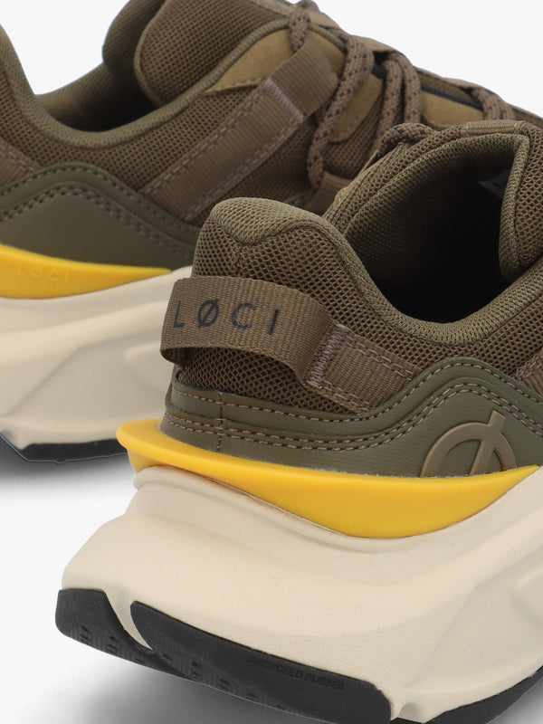 Limited Edition Unisex DØPAMINE Olive & Yellow Trainers
