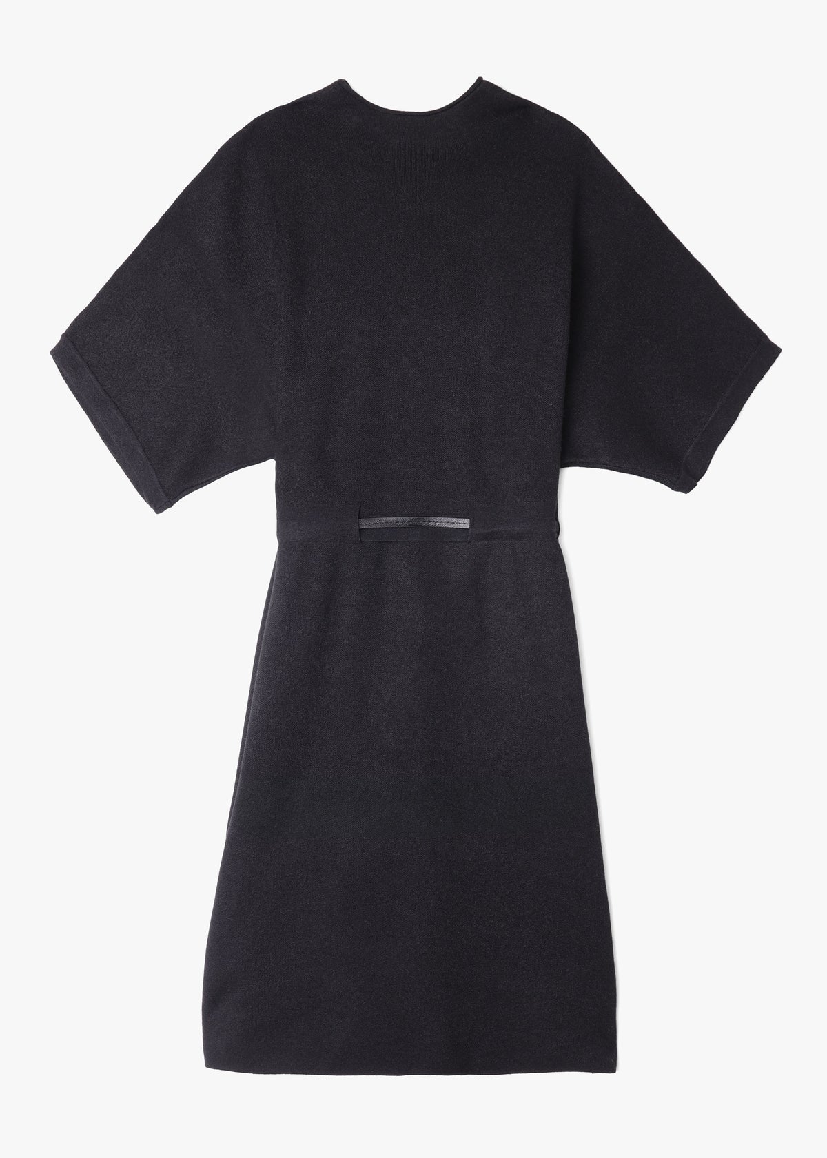 Black High Neck Half Sleeve Knitted Mini Dress