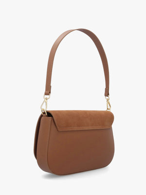 Inflap Tan Suede & Leather Cross-Body Bag