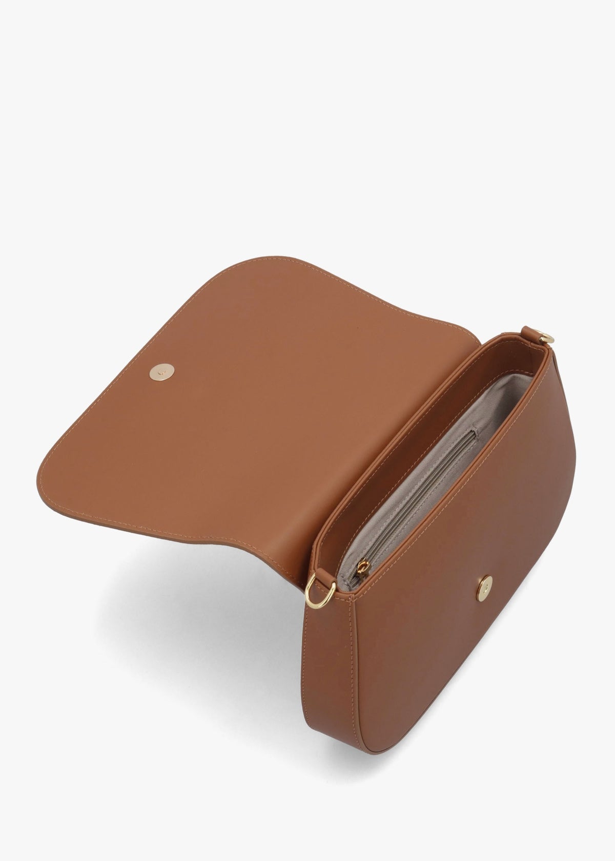 Inflap Tan Suede & Leather Cross-Body Bag
