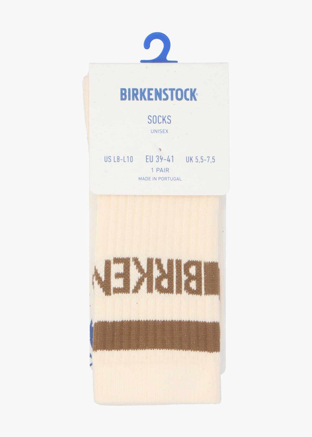 Women's Cotton Crew Stripe Eggshell Mink Tennis Socks