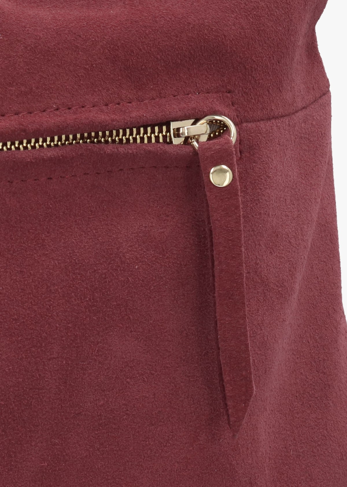 Inhobo Burgundy Suede Slouchy Hobo Bag