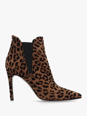 Adril Suede Leopard Ankle Boots