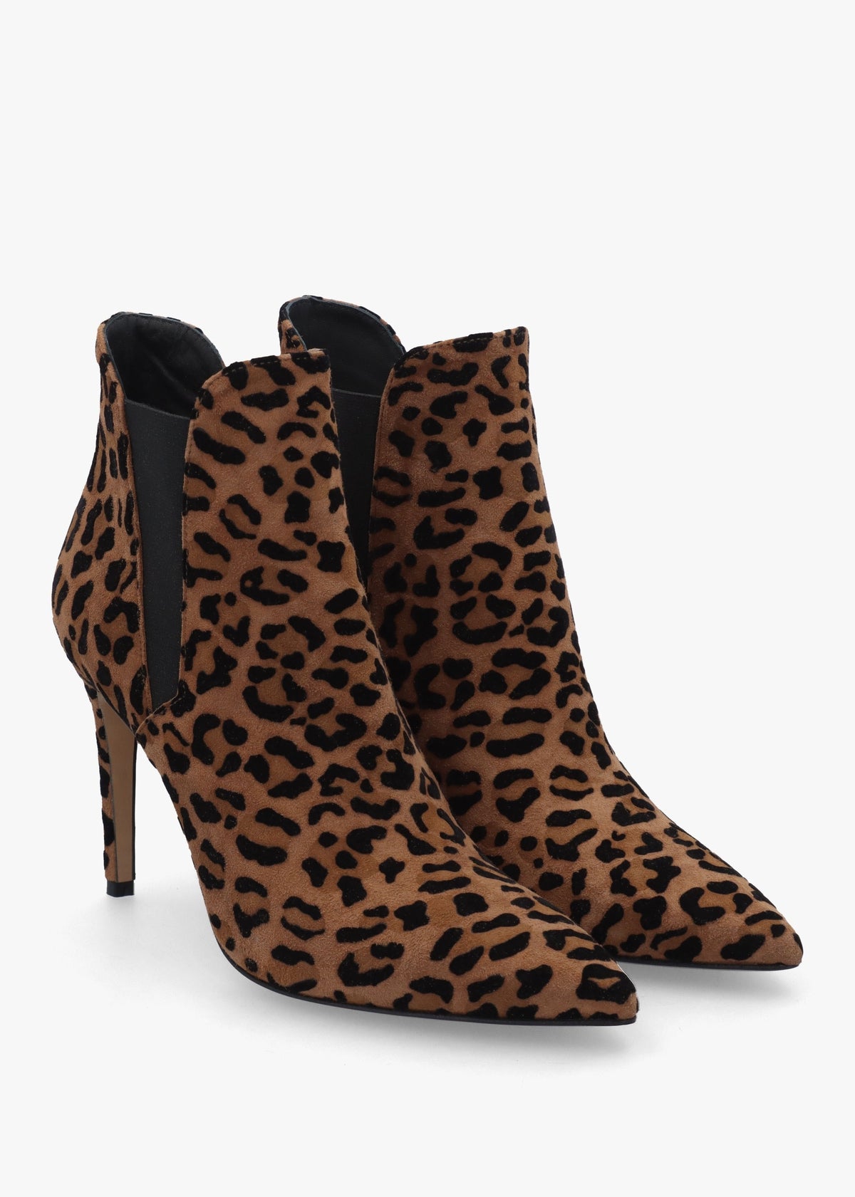 Adril Suede Leopard Ankle Boots