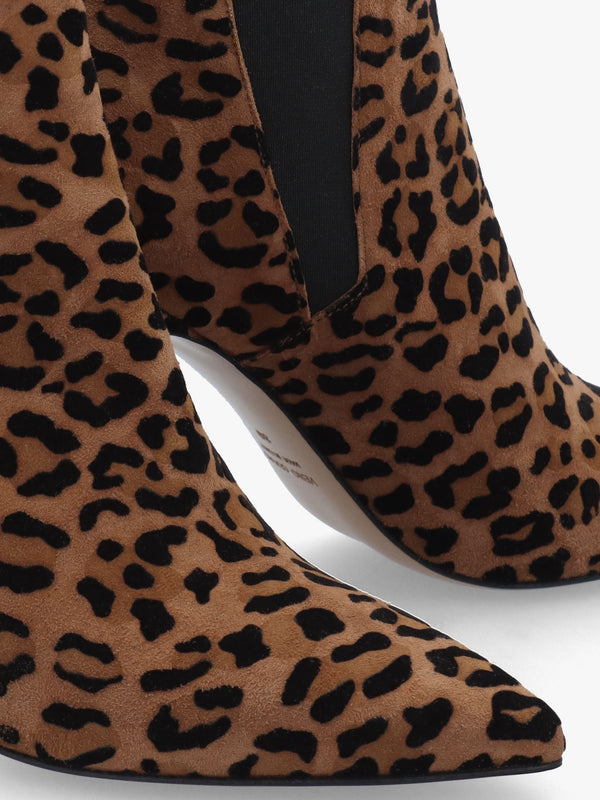 Adril Suede Leopard Ankle Boots