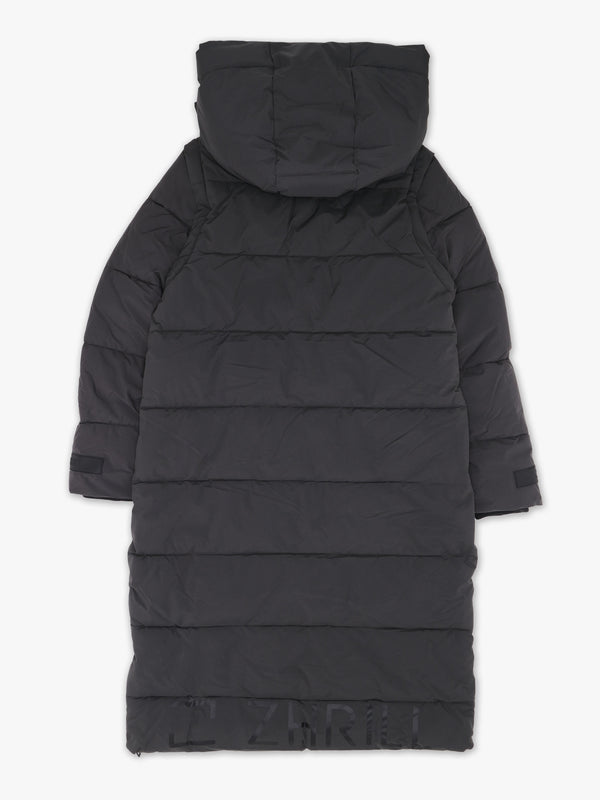Zhisi Grey Padded Longline Maxi Puffa Coat
